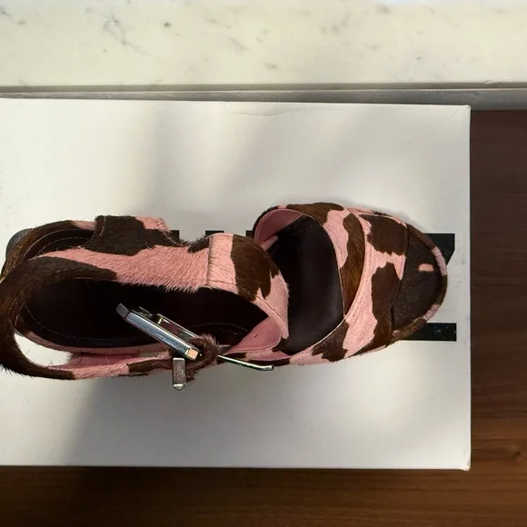 Schutz Pink and Brown Platform Heels - Picture 3 of 8